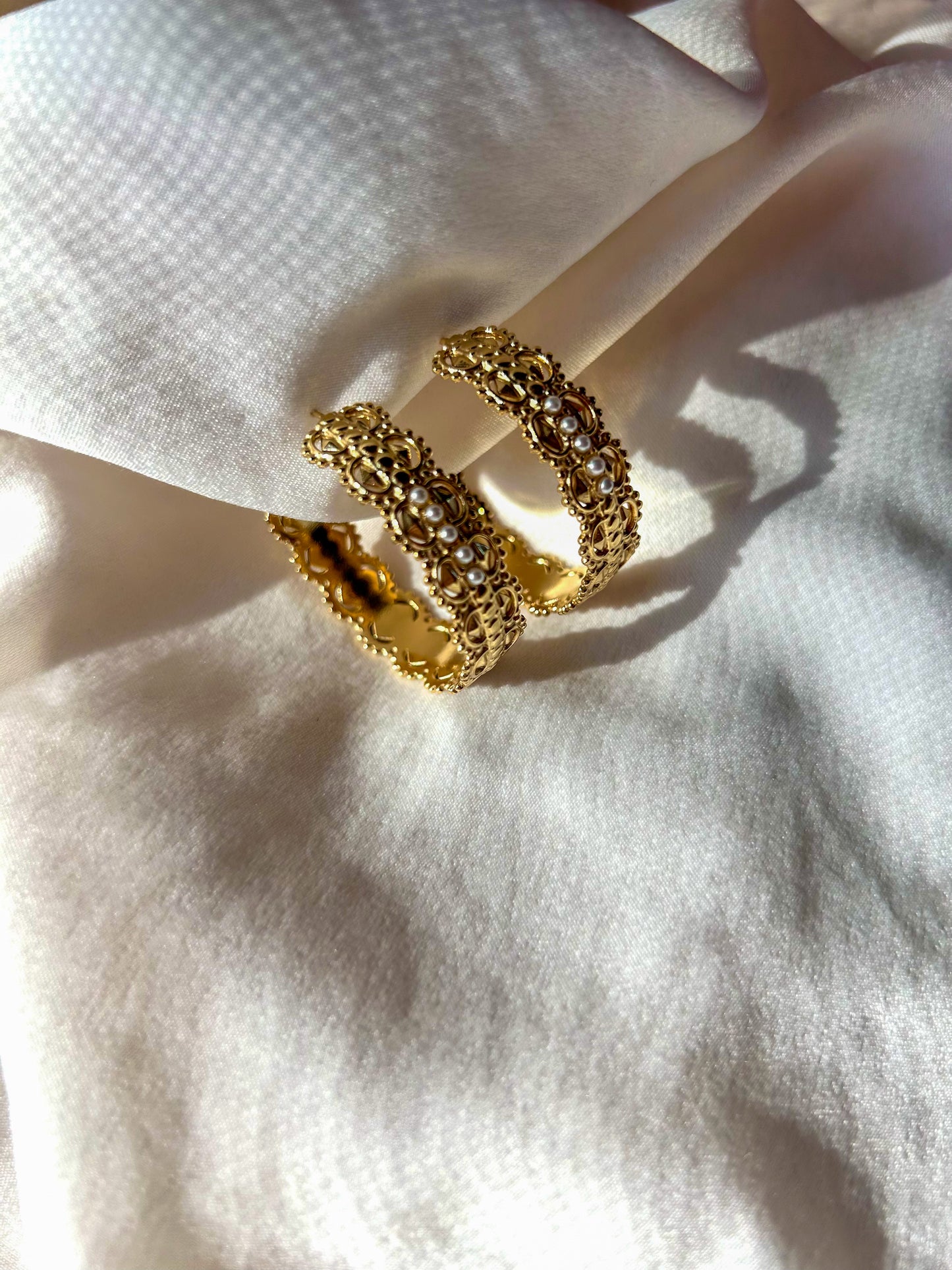 Golden Ronie Hoop Earrings