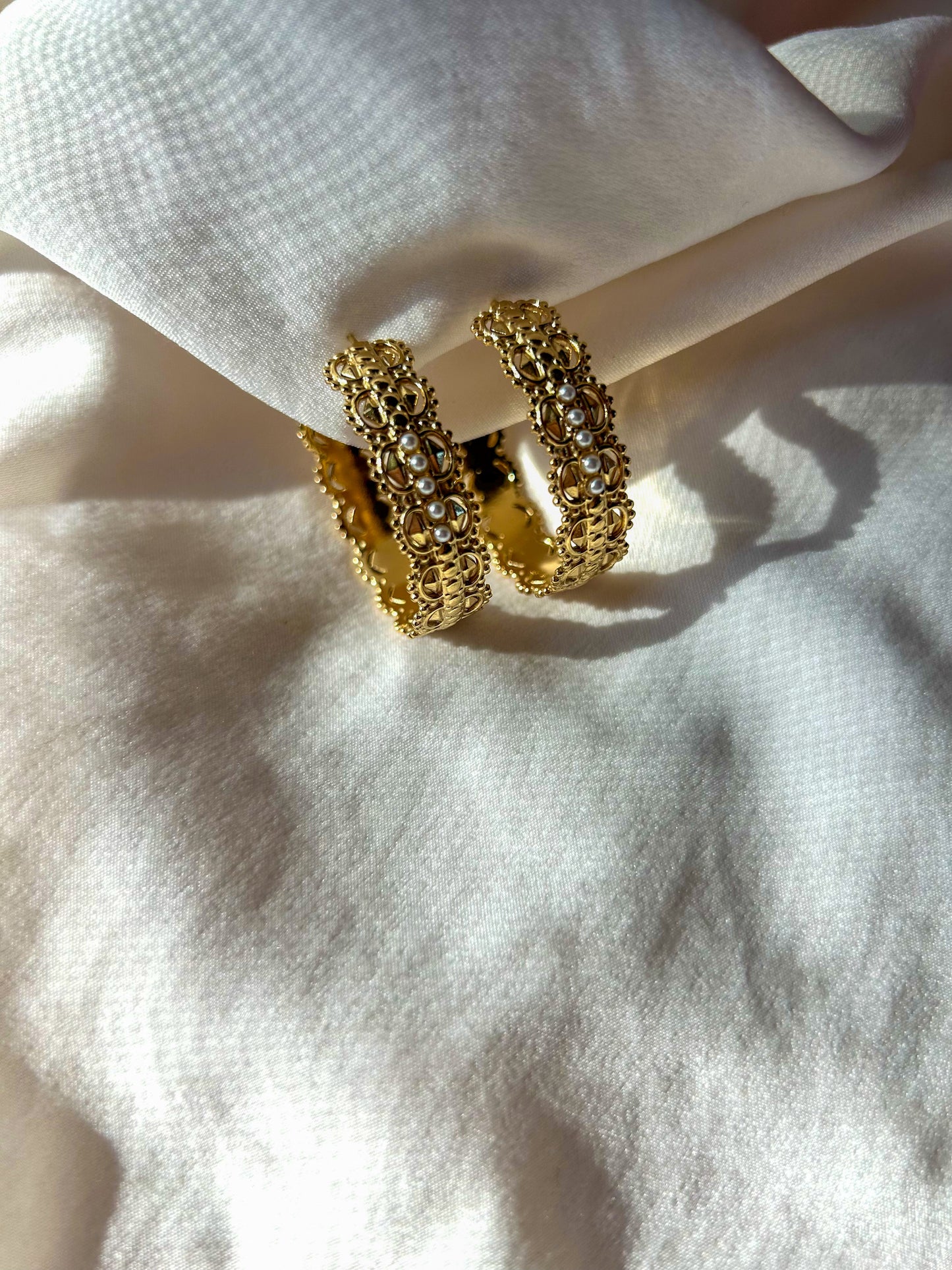 Golden Ronie Hoop Earrings