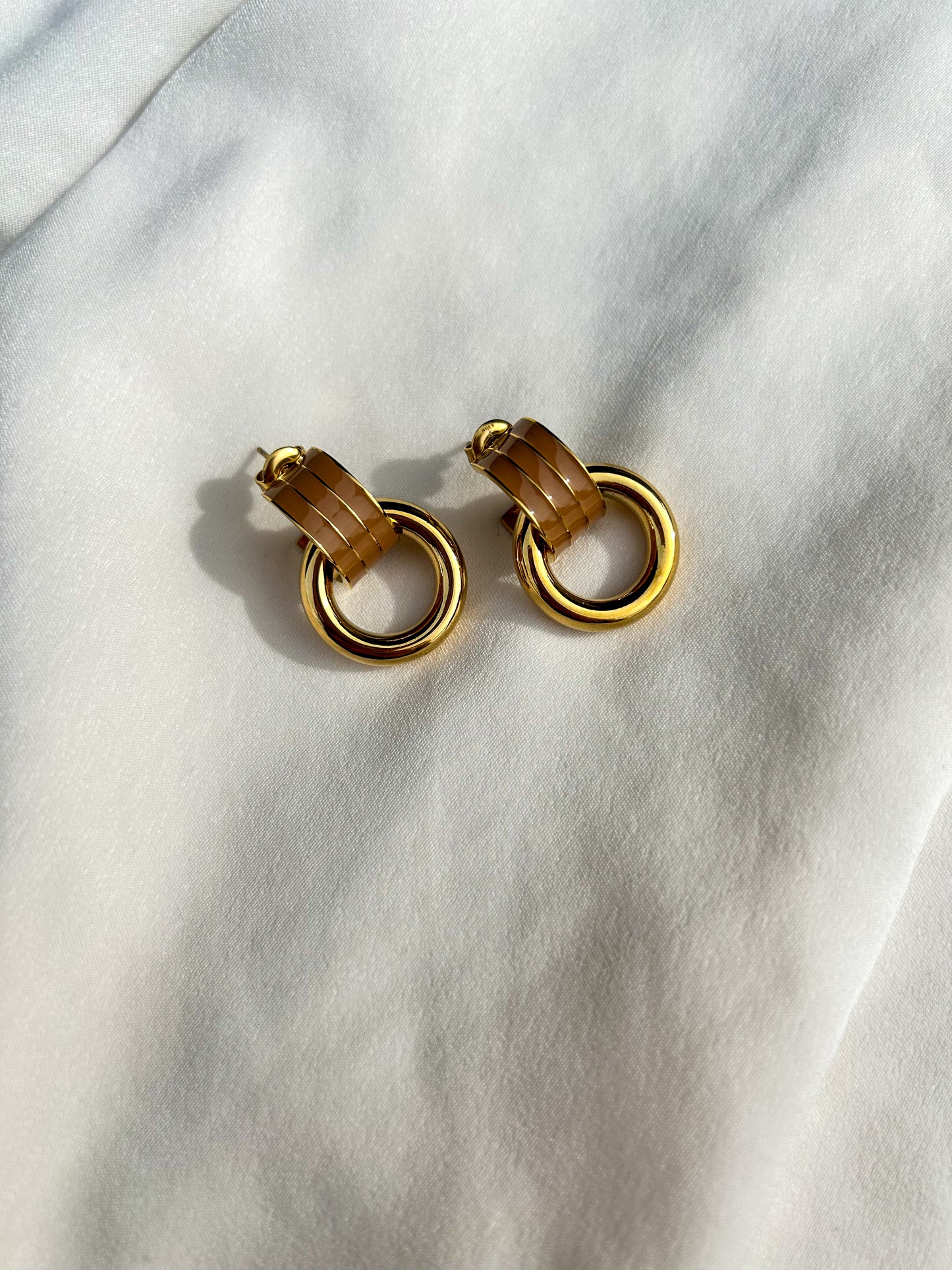 Enara Hoop Earrings (Nude)