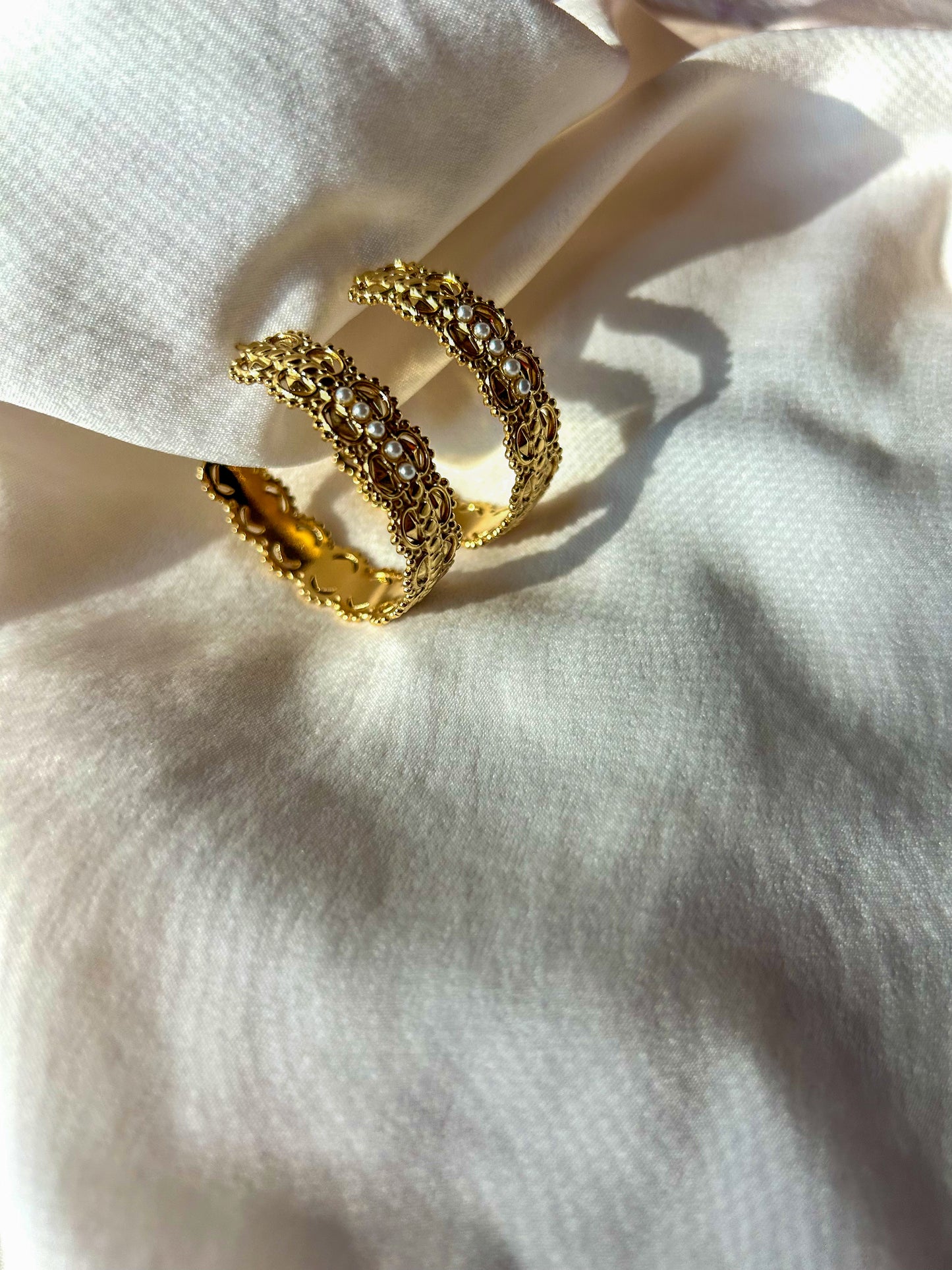 Golden Ronie Hoop Earrings